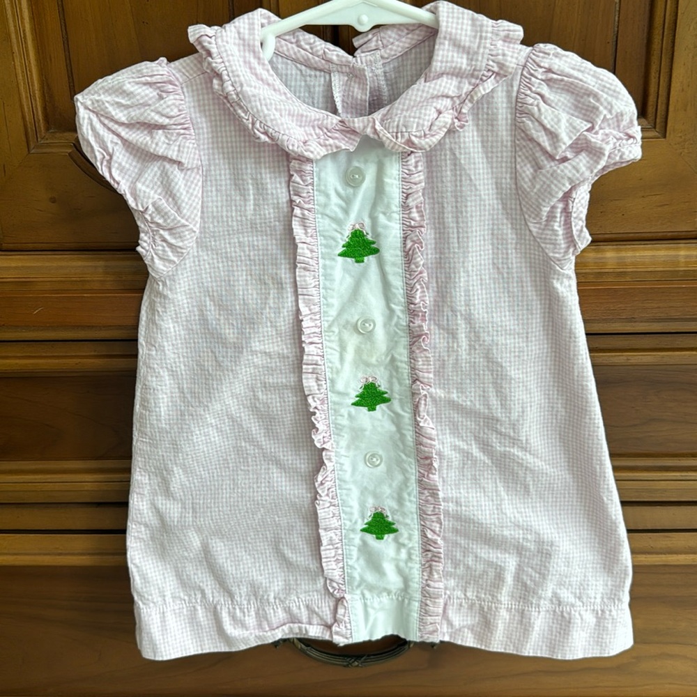 James + Lottie embroidered tree tunic